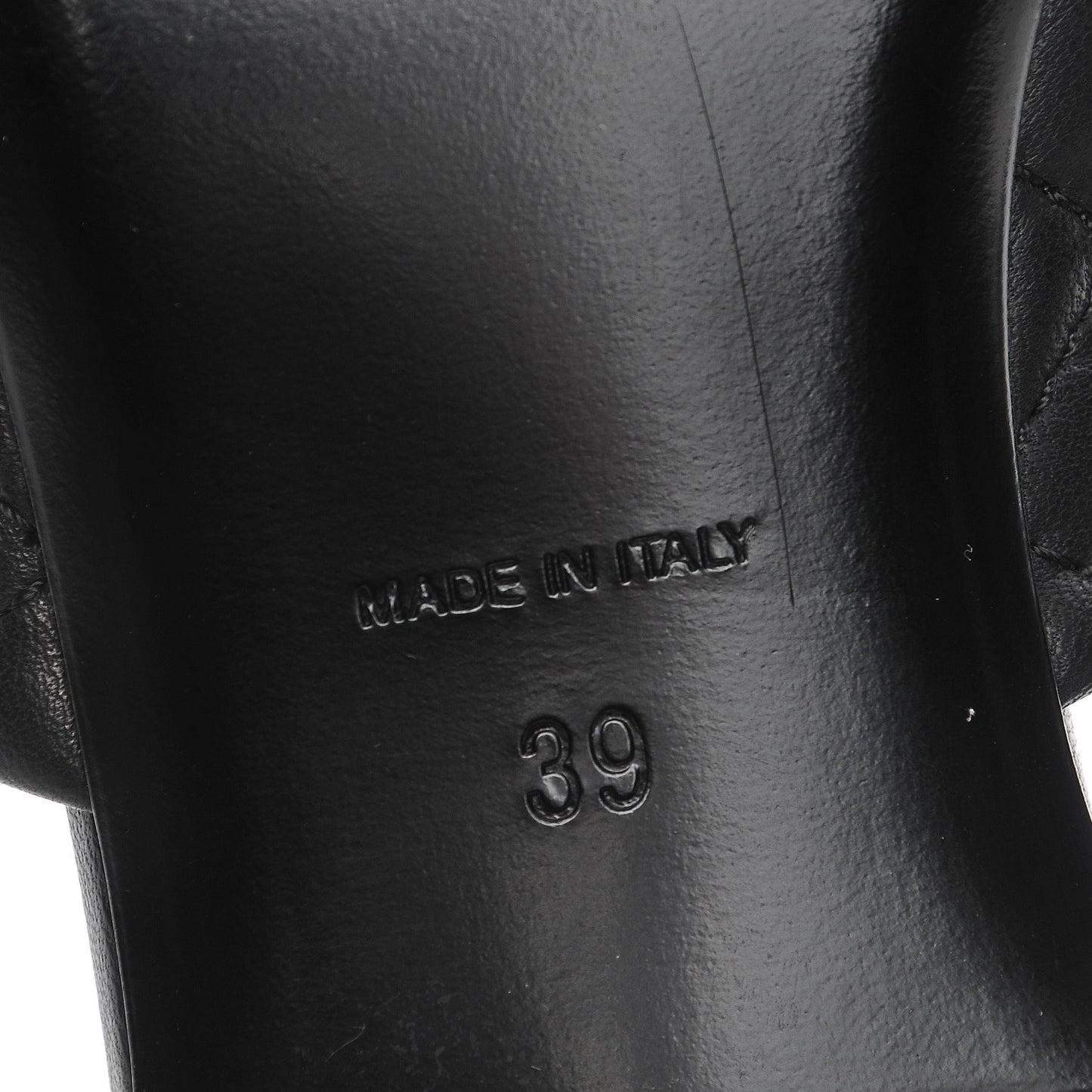 Calfskin Quilted CC Chain Mules 39 Black