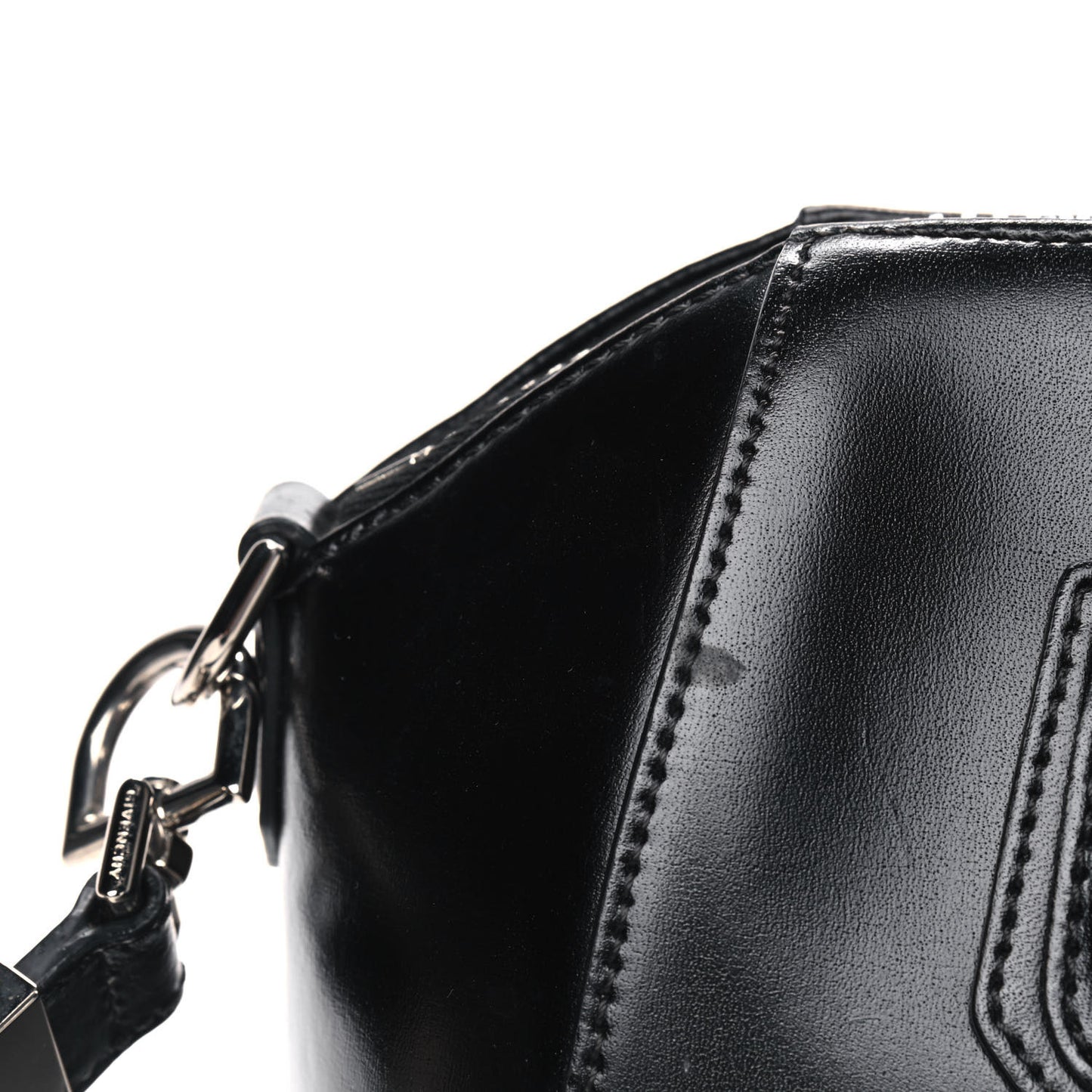 Shiny Lord Calfskin Small Antigona Black
