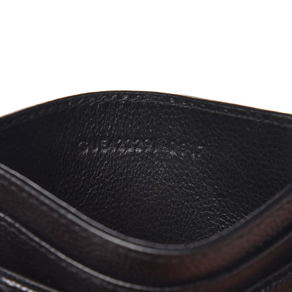 Saint Laurent Grain De Poudre Matelasse Chevron Monogram Credit Card Case Black 7 of 8