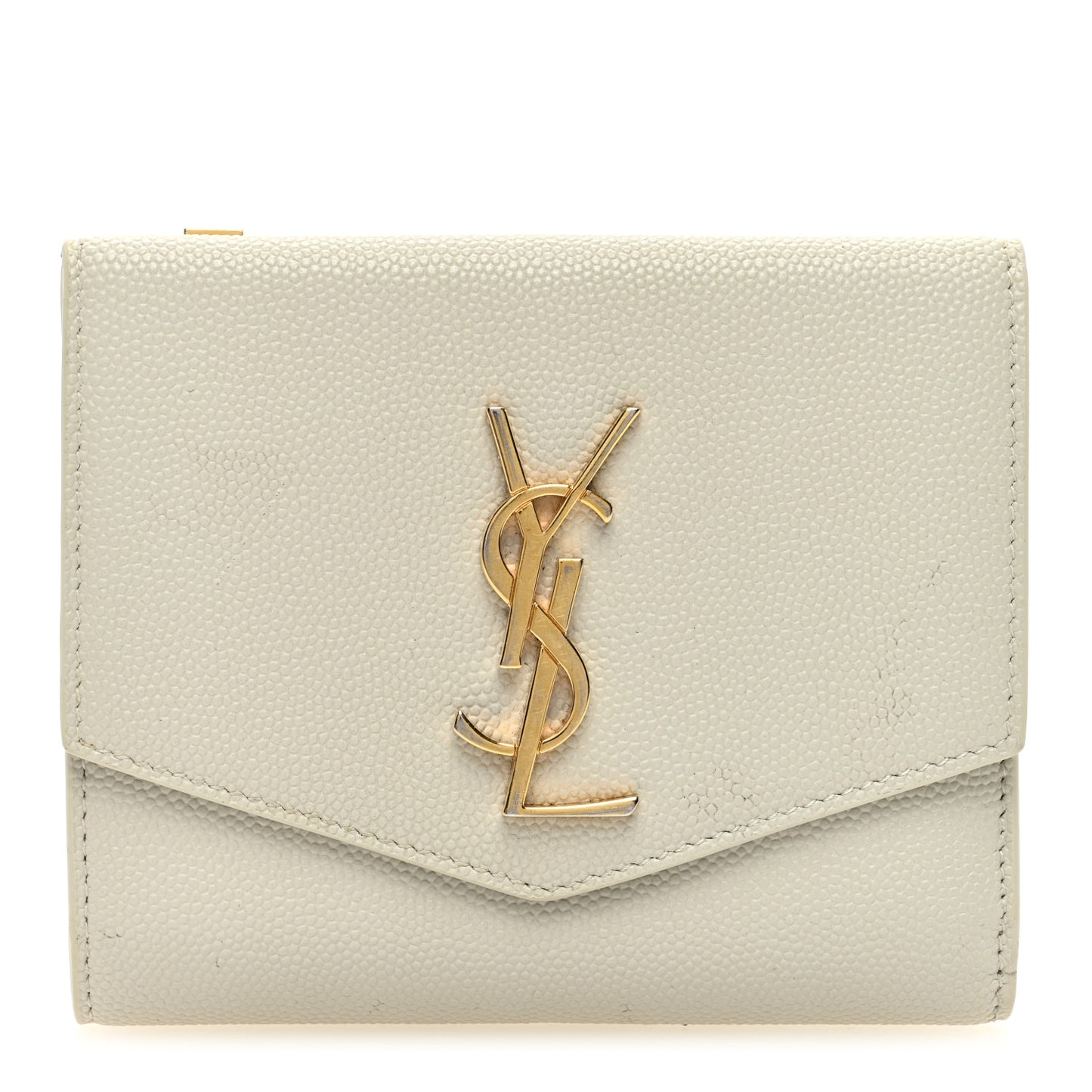 Grain De Poudre Monogram Uptown Compact Wallet Blanc Vintage