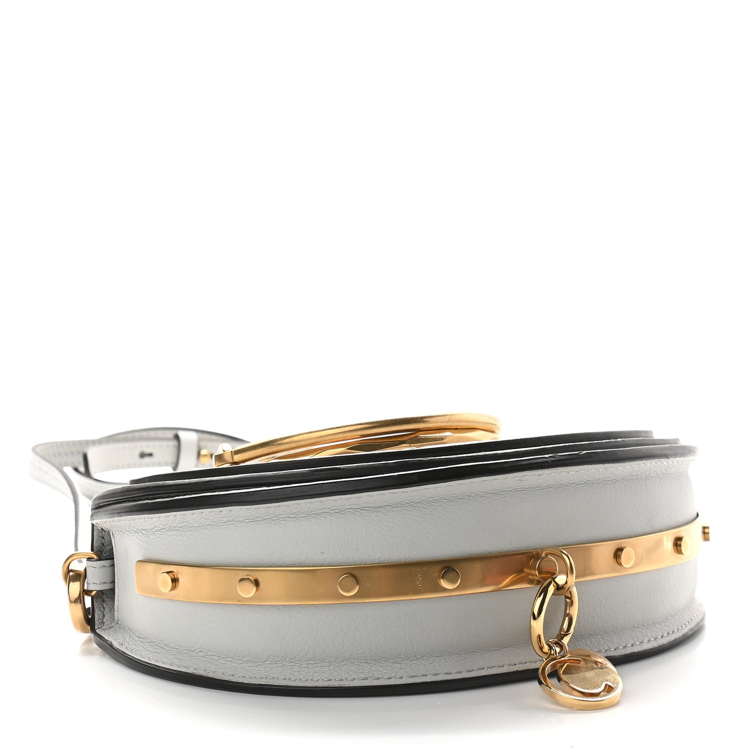 Chloe Calfskin Small Nile Bracelet Minaudiere Bag Motty Grey 4 of 10