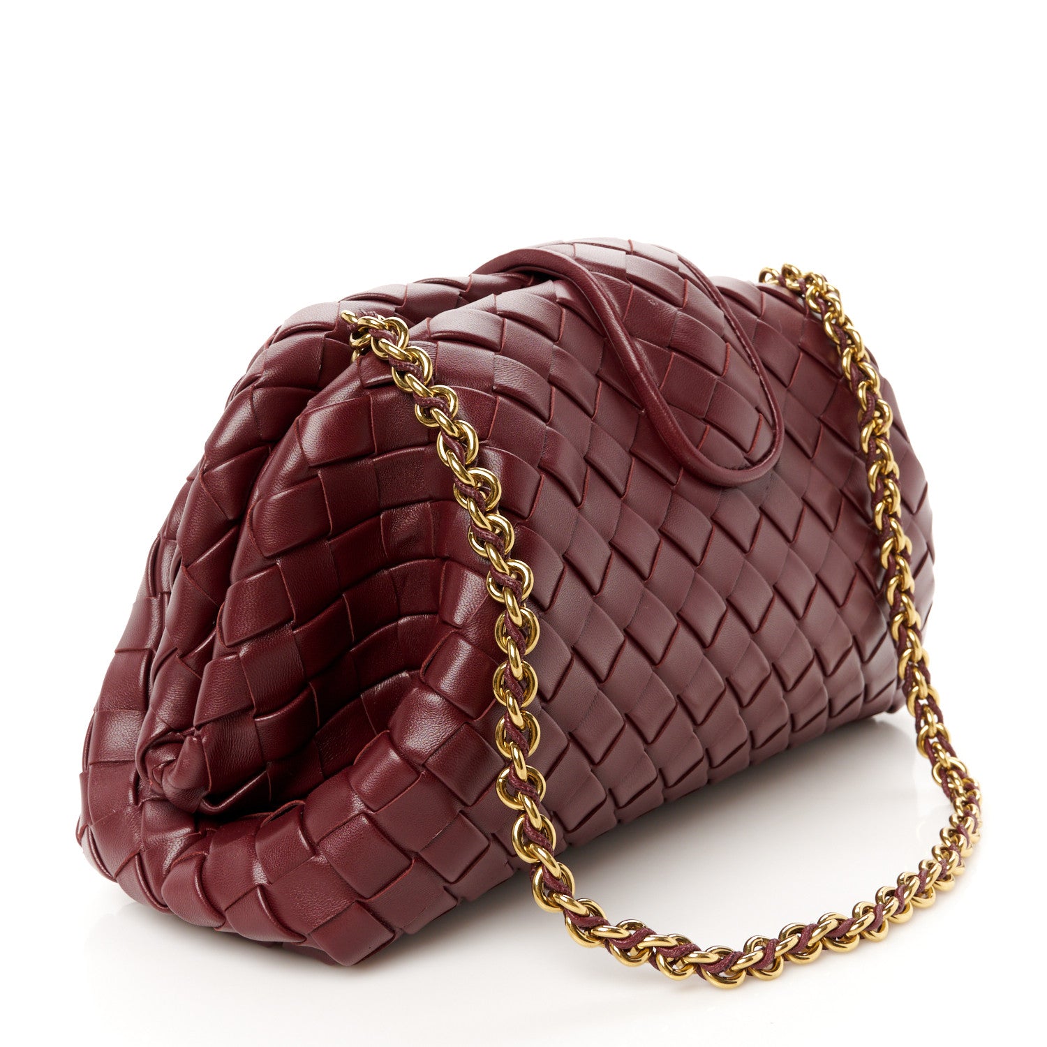 Bottega Veneta Nappa Intrecciato Teen The Lauren 1980 Clutch With Chain Barolo 3 of 10
