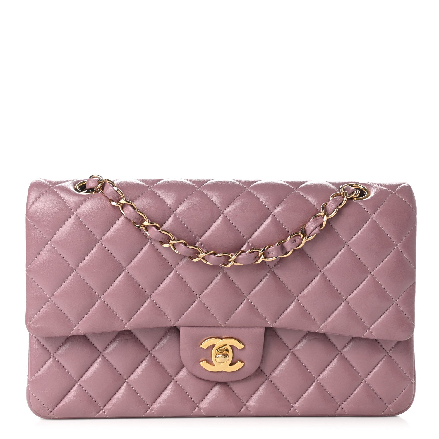 Chanel Lambskin Quilted Medium Double Flap Light Purple 1 of 11