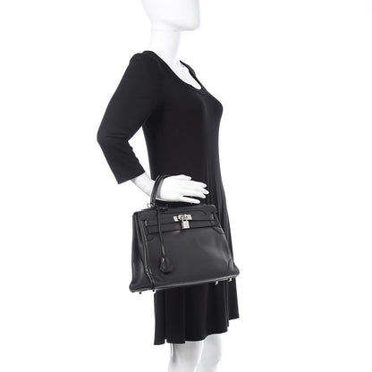Hermes Swift Grain d'H Ghillies Kelly 32 Black 3 of 36
