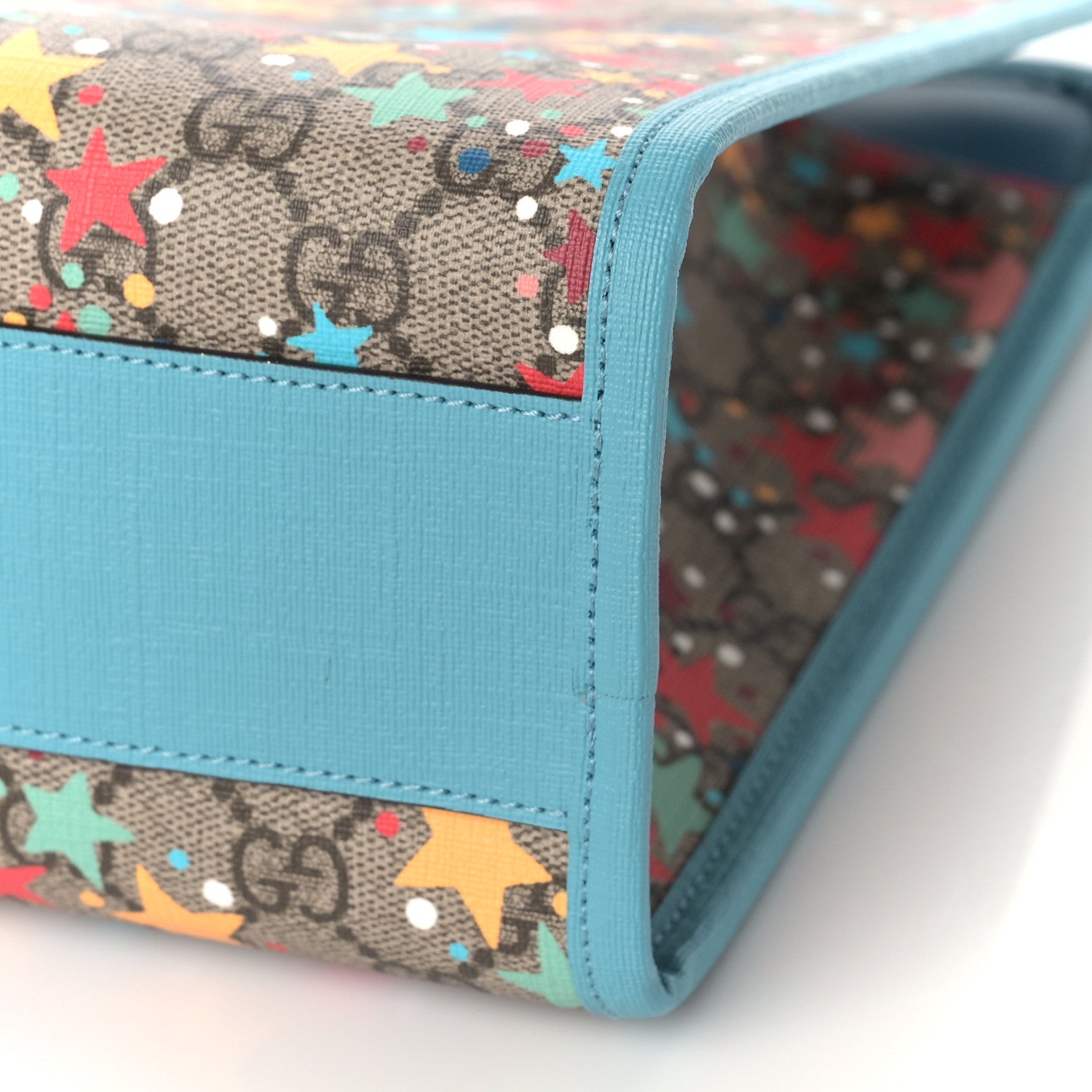 Gucci GG Supreme Monogram Star Print Childrens Tote Blue Multicolor 9 of 9