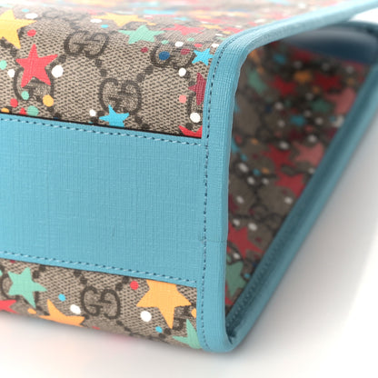 Gucci GG Supreme Monogram Star Print Childrens Tote Blue Multicolor 9 of 9
