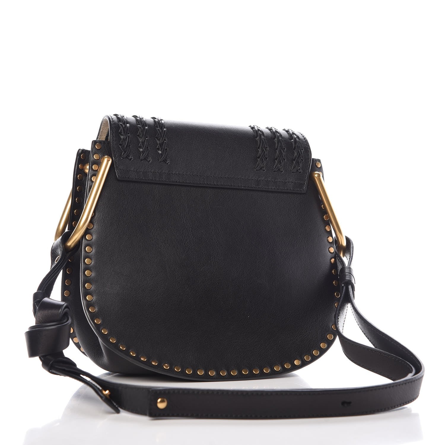 Chloe Calfskin Braided Small Hudson Shoulder Bag Black 3 of 12