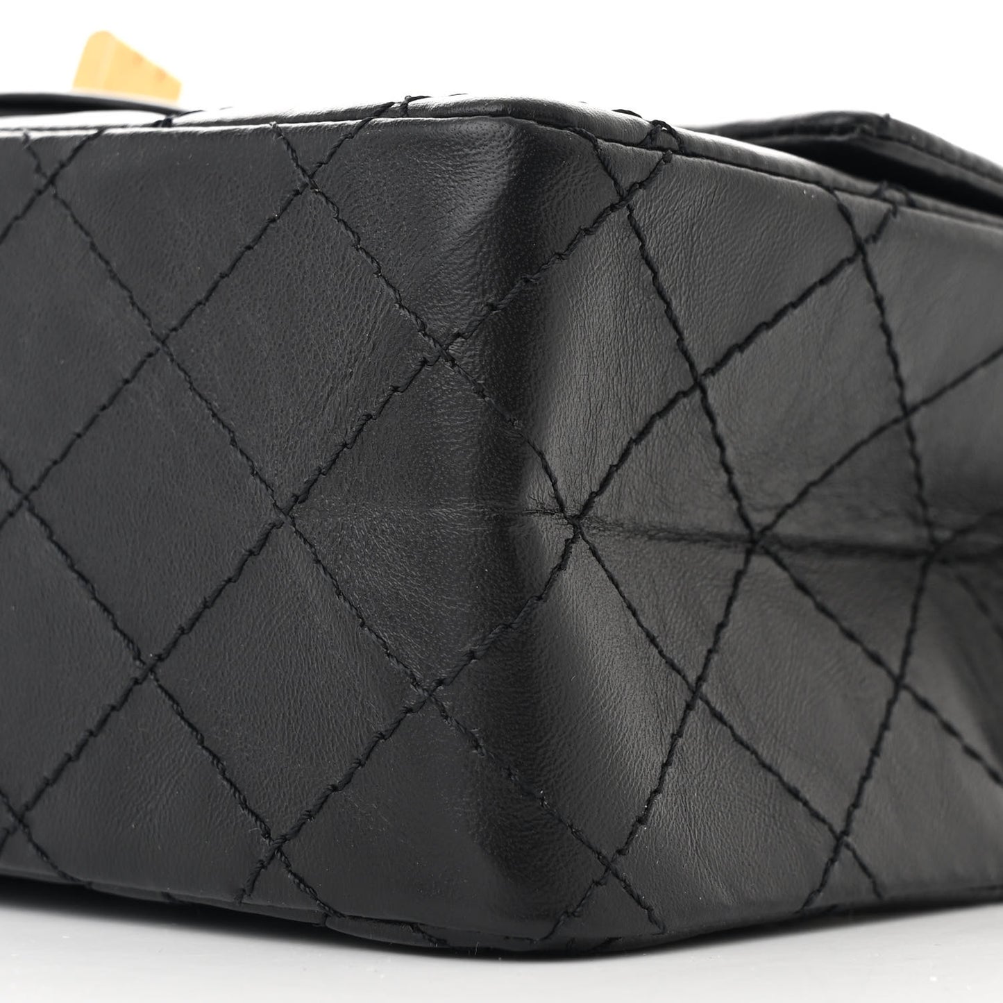 Aged Calfskin Quilted 2.55 Reissue Mini Flap Black