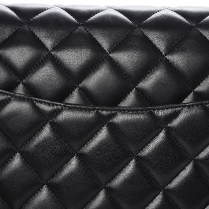 Chanel Lambskin Quilted Maxi Double Flap Black 12 of 15