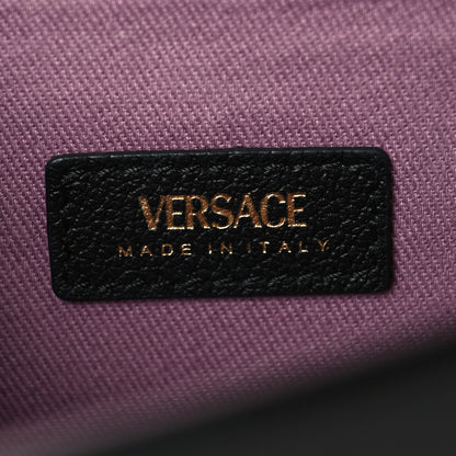 Versace Calfskin La Medusa Top Handle Shoulder Bag Black 6 of 10