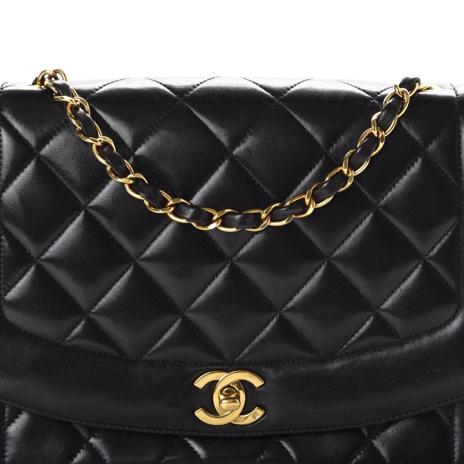 Chanel Lambskin Quilted Medium Single Flap Black 10 of 10