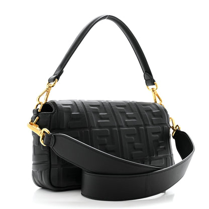 Fendi Nappa FF 1974 Embossed Baguette Black 3 of 10