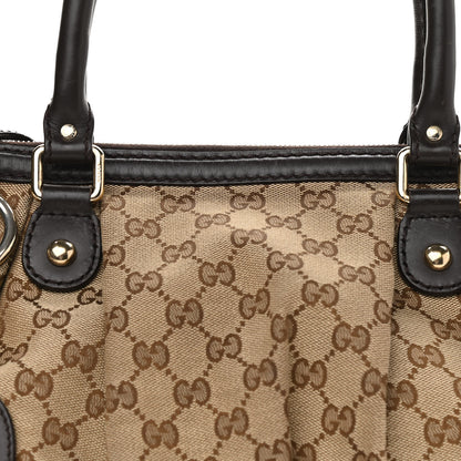 Gucci Monogram Medium Sukey Top Handle Dark Brown 8 of 14