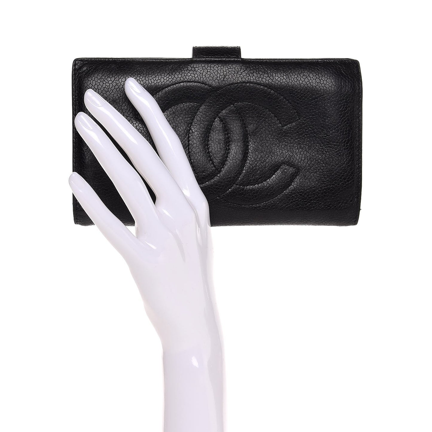 Caviar Timeless CC French Wallet Black