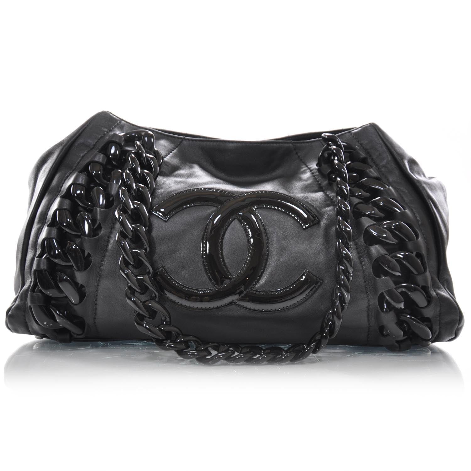 Chanel Leather Modern Chain Tote Black 1 of 9