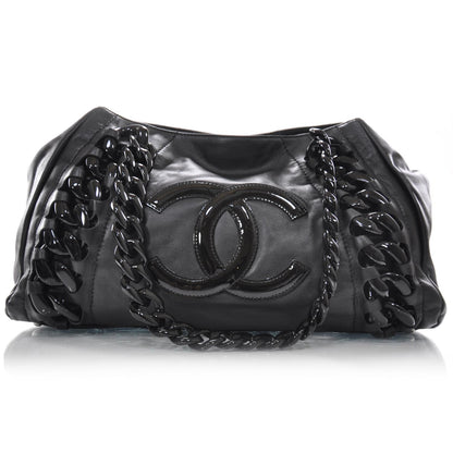 Chanel Leather Modern Chain Tote Black 1 of 9
