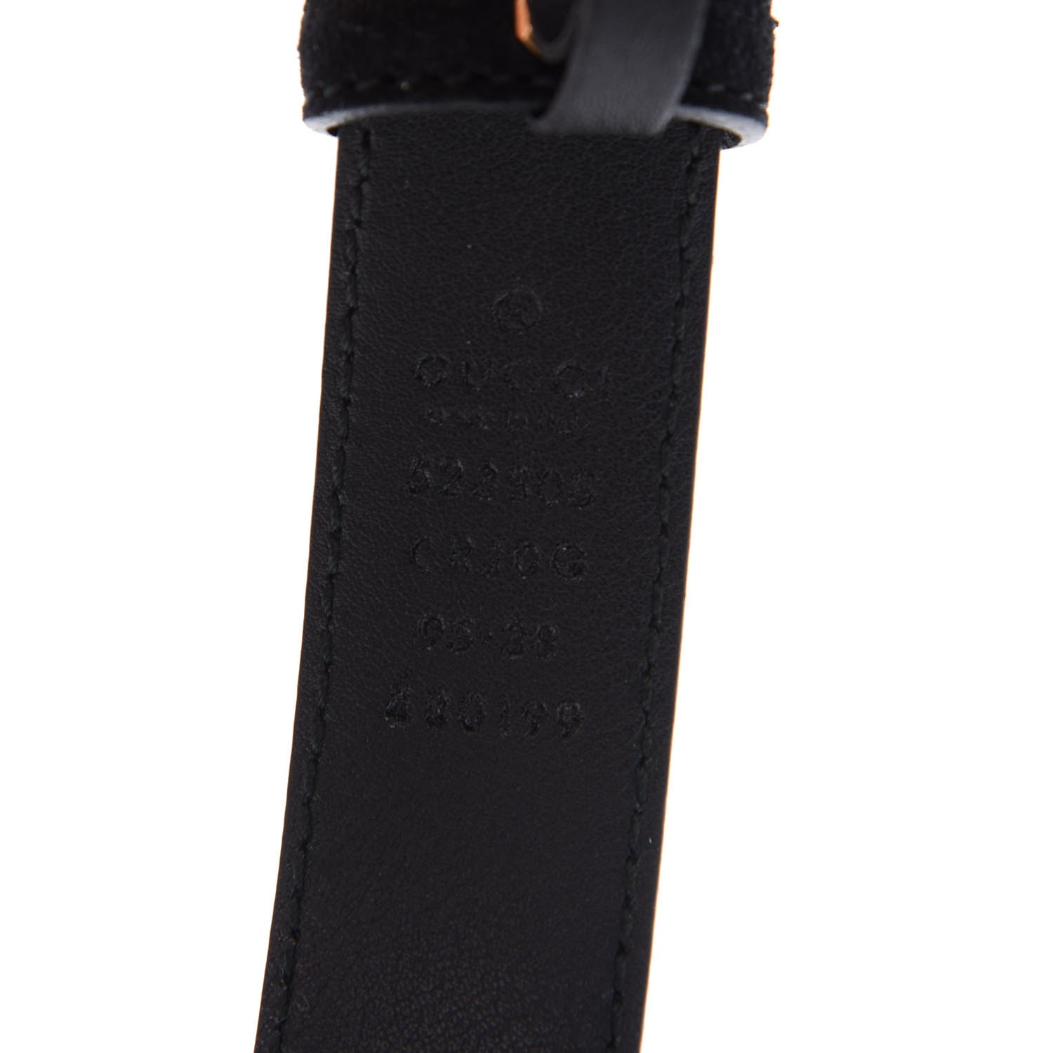 Gucci Suede Icaro G Cube 25mm Belt 95 38 Black 5 of 6