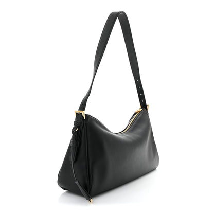 Prada Soft Calfskin Large Aimée Shoulder Bag Black 3 of 10