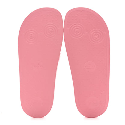 Gucci Rubber GG Monogram Perforated Womens Slide Sandals 37 Rose Box 5 of 10