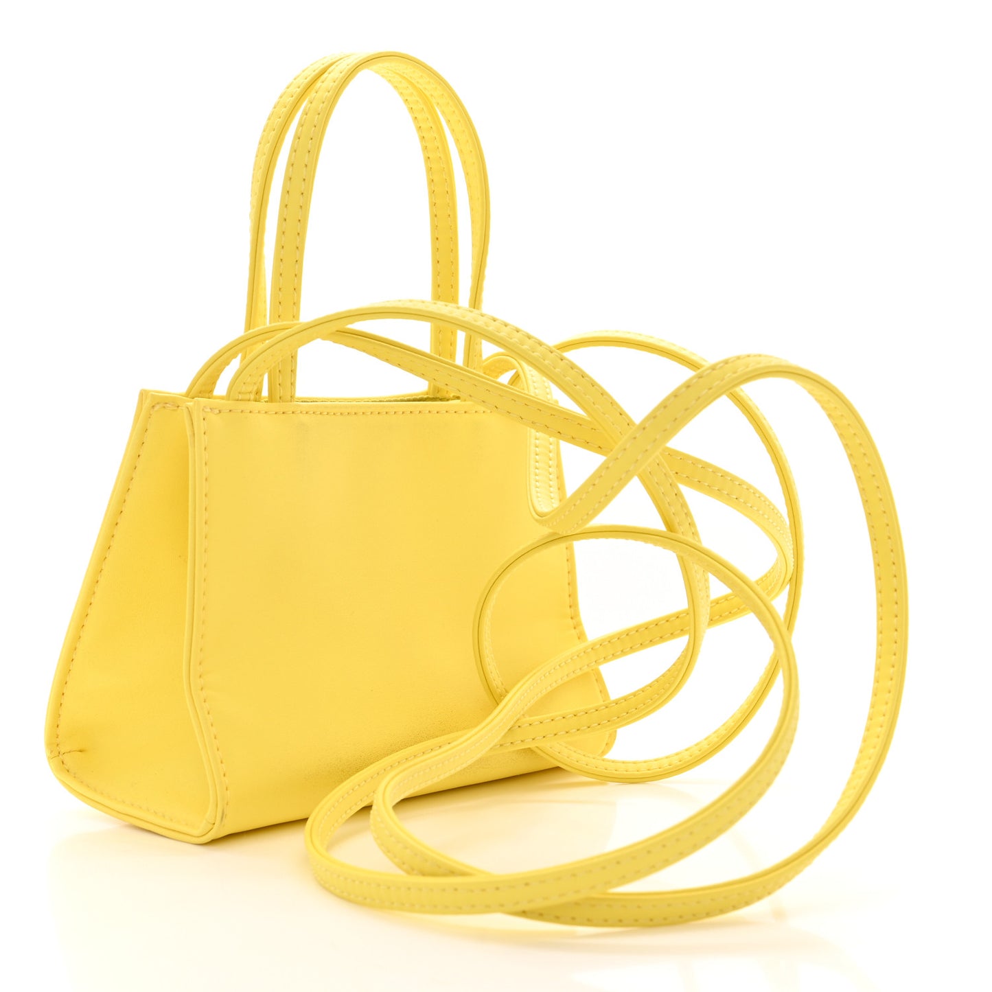 Vegan Leather Small Shopping Bag Margarine