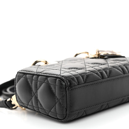 Christian Dior Lambskin Cannage Micro Lady D-Joy Black 8 of 10