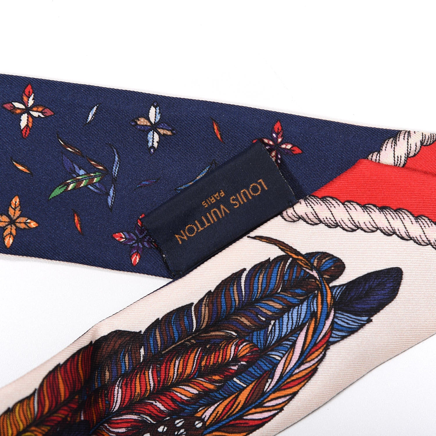 Louis Vuitton Silk Love Birds BB Bandeau Blue 3 of 3