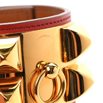 Hermes Swift Collier de Chien CDC Bracelet L Vermillion 4 of 13