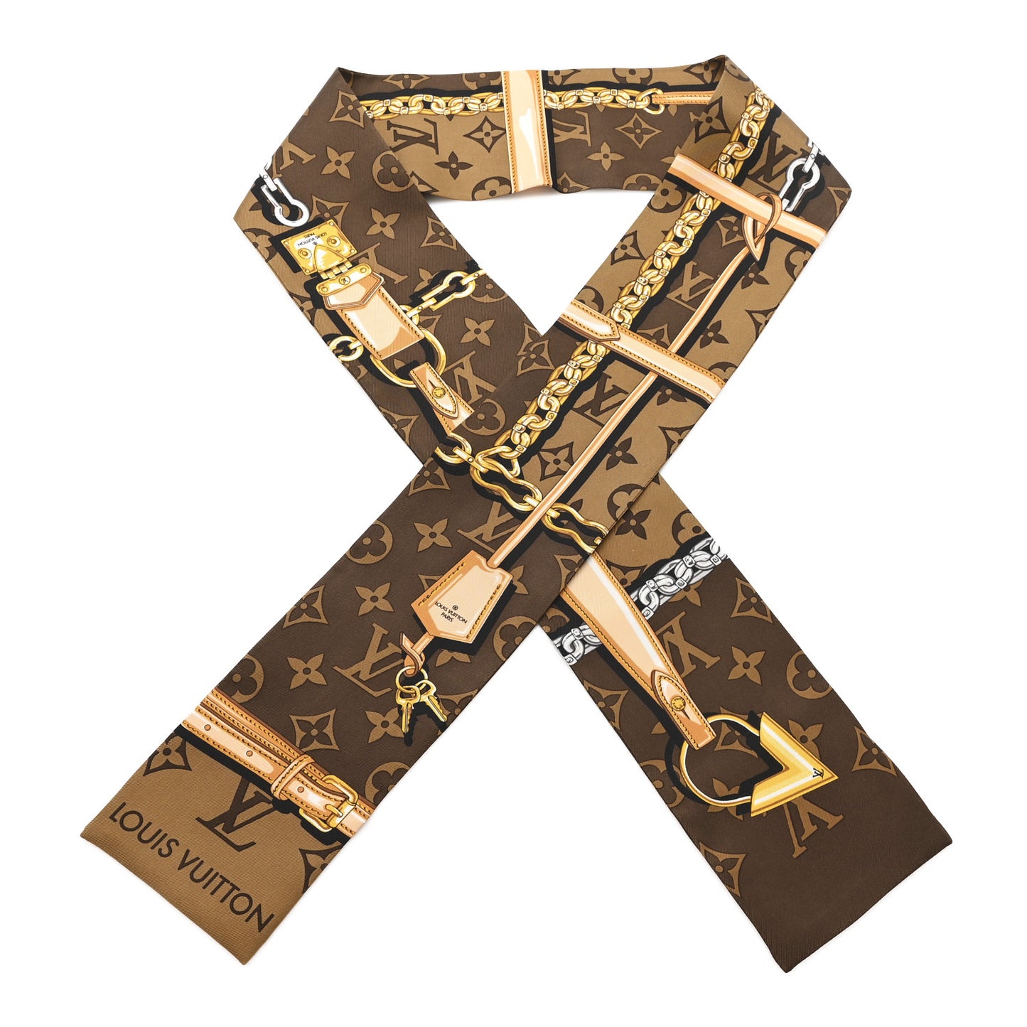 Silk Monogram Confidential Bandeau Brown