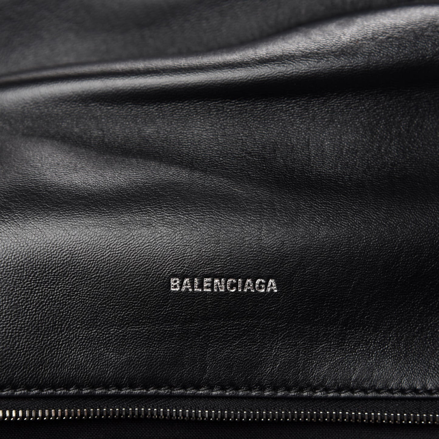 Nappa Calfskin Quilted Large Touch Shoulder Bag Black