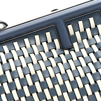Fendi Vitello Grace Intreccio Small Fendi First Mirto Blue White Ice 8 of 10