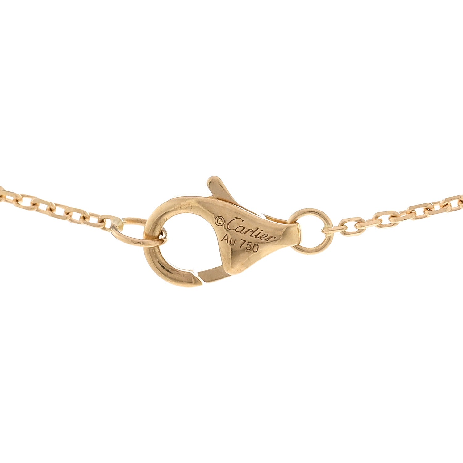 Cartier 18K Yellow Gold Diamond Mother of Pearl XS Amulette de Cartier Pendant Necklace 4 of 5