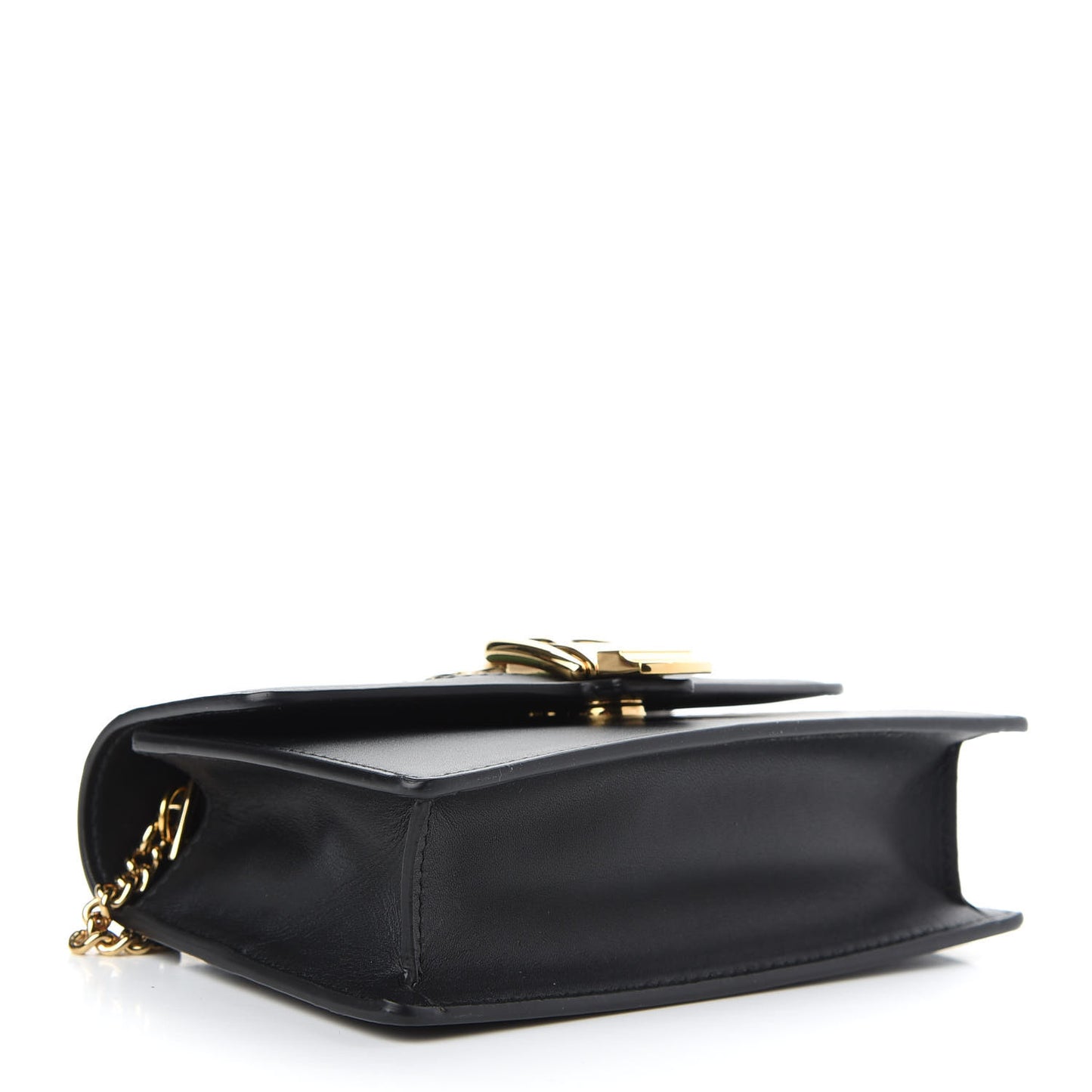 Calfskin Super Mini Sylvie Chain Shoulder Bag Black