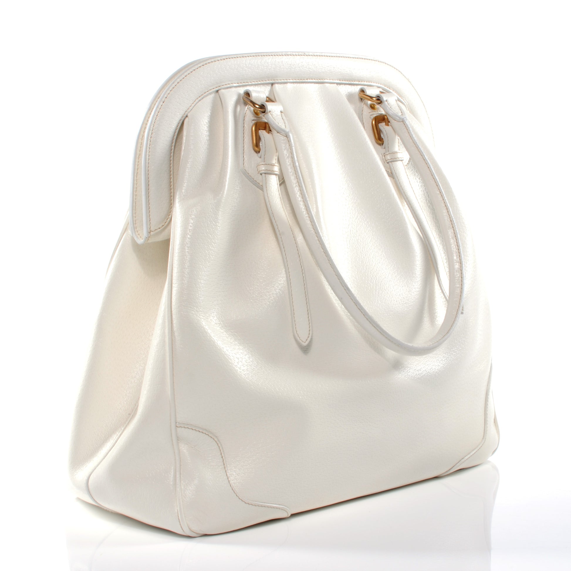 Prada Cinghiale Frame Bag White 3 of 7