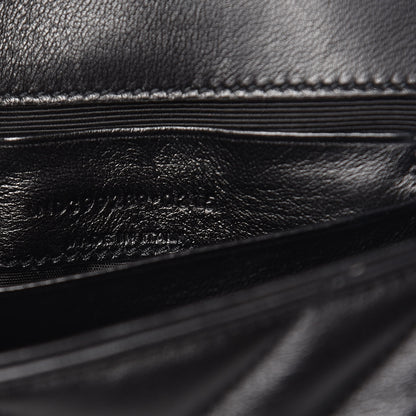 Saint Laurent Calfskin Matelasse Chevron Classic Monogram Baby Chain Bag Black 9 of 10