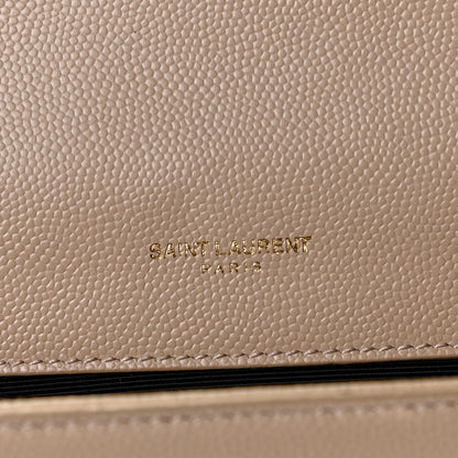 Saint Laurent Grain De Poudre Small Monogram Kate Satchel Nude Powder 7 of 7