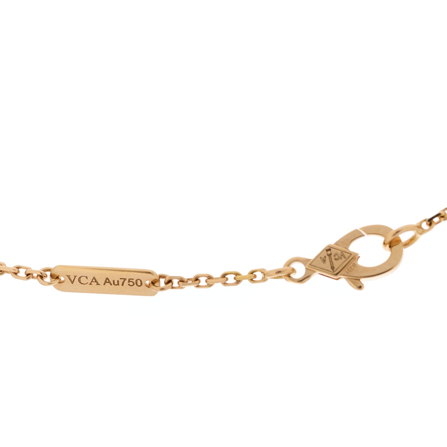 Van Cleef & Arpels 18K Rose Gold Mother of Pearl Lucky Spring Plum Blossom Necklace 5 of 6
