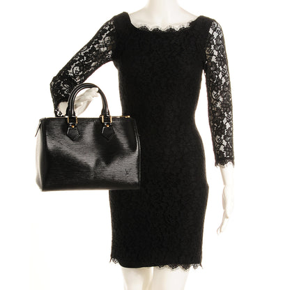 Louis Vuitton Epi Speedy 25 Black 2 of 8