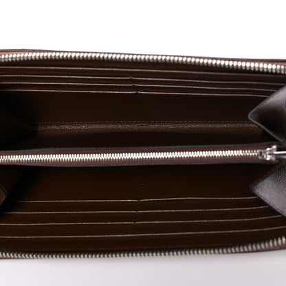 Balenciaga X GUCCI GG Monogram Azalea Calfskin Neo Classic Zip Around Wallet Beige Ebony Brown Sugar 5 of 10
