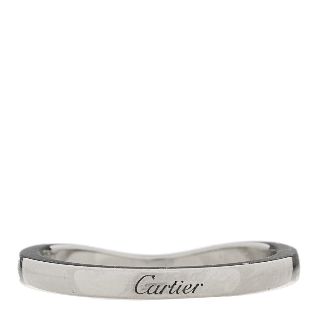 Cartier Platinum Diamond Ballerine Wedding Band Ring 47 4 3 of 6