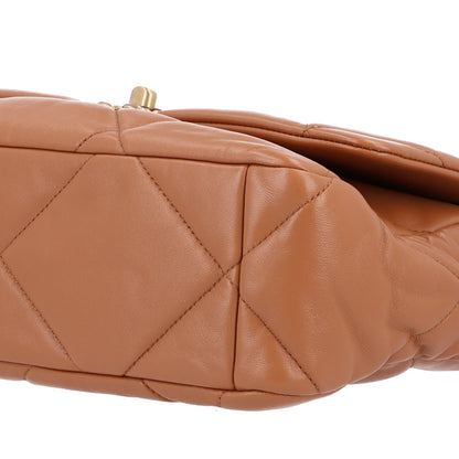 Chanel Lambskin Quilted Large Chanel 19 Flap Brown 10 of 10