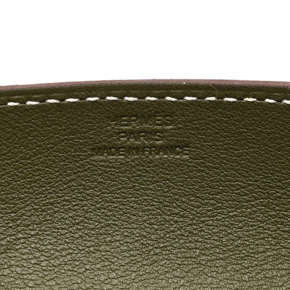 Hermes Taurillon Clemence Swift Mini Mises et Relances Change Tray Vert Veronese Fauve 4 of 5