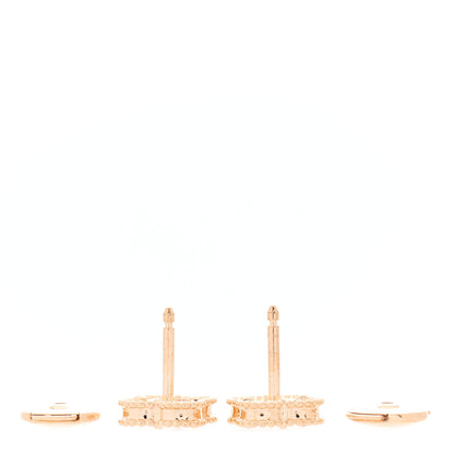 Van Cleef & Arpels 18K Rose Gold Carnelian Sweet Alhambra Earrings 2 of 3