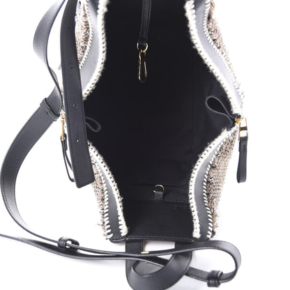 Loewe Calfskin Tweed Small Hammock Shoulder Bag Tan Black 5 of 15