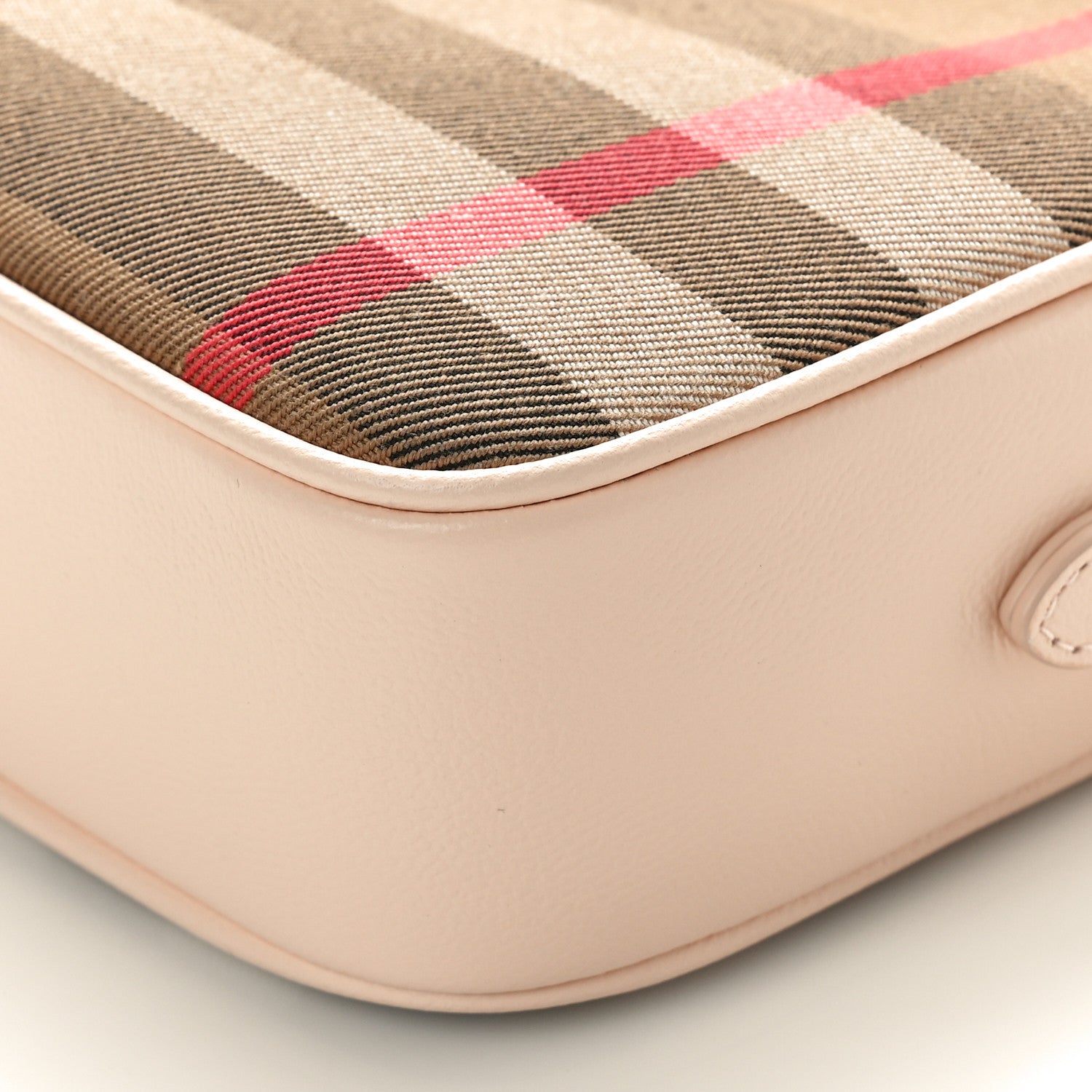 Burberry Calfskin House Check Small Camera Bag Pale Cameo 9 of 9