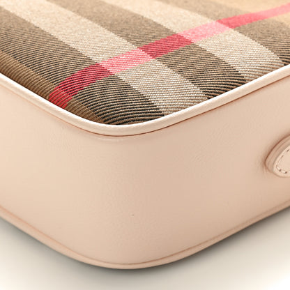 Burberry Calfskin House Check Small Camera Bag Pale Cameo 9 of 9