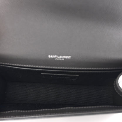 Saint Laurent Grain De Poudre Small Monogram Kate Satchel Fog 5 of 11