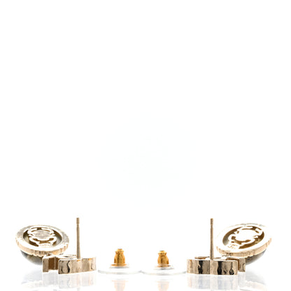 Chanel CC Oval Drop Earrings Gold 3 of 5