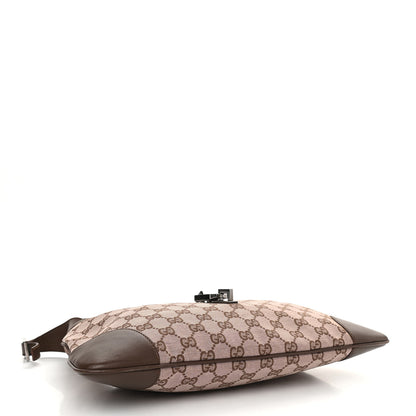 Gucci Monogram Lobster Clasp Jackie O Hobo Brown 4 of 12