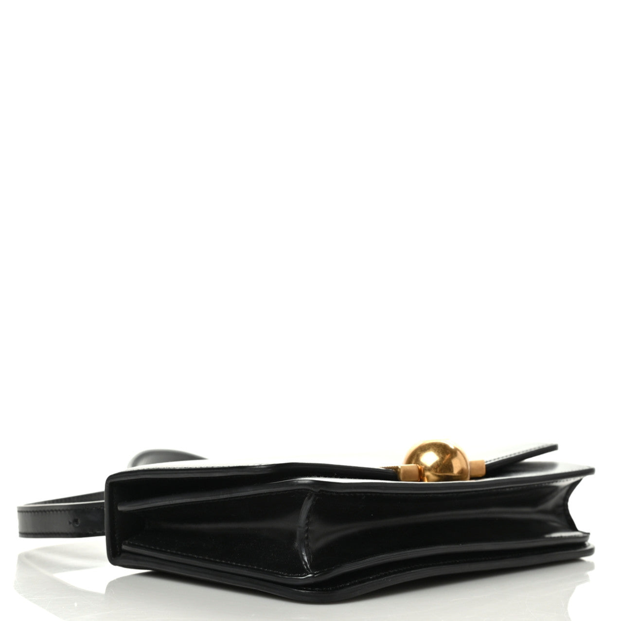 Spazzolato Calfskin Mini Classic BV Bag Black