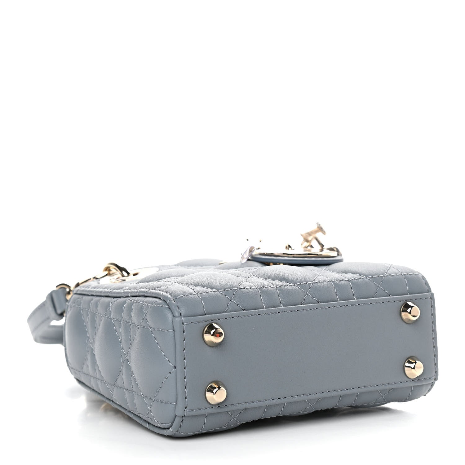 Christian Dior Lambskin Cannage Micro Lady Dior Cloud Blue 4 of 11